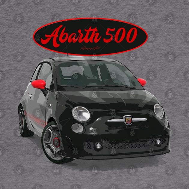 ABARTH 500 Black Red by PjesusArt